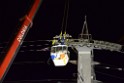 Koelner Seilbahn Gondel blieb haengen Koeln Linksrheinisch P950